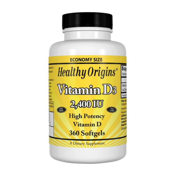 Healthy Origins Vitamin D3 2400 IU 360 softgels