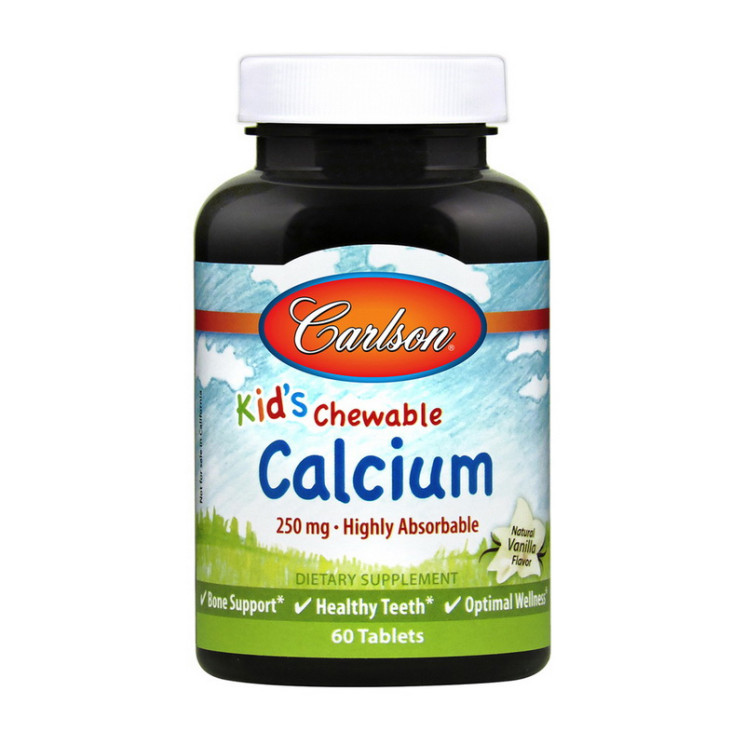 Carlson Labs Kid`s Chewable Calcium 250mg