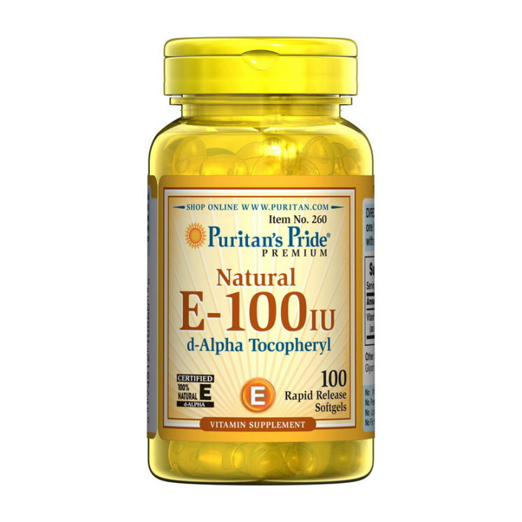 Puritan's Pride Vitamin E 67mg natural (100 IU) alpha tocopheryl