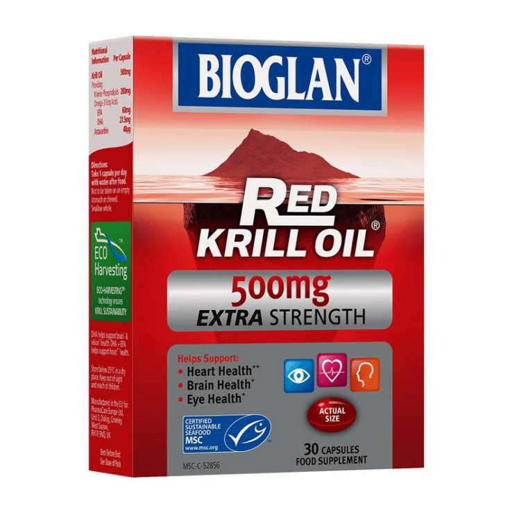 Bioglan Extra Strength Red Krill Oil 500mg 30 caps