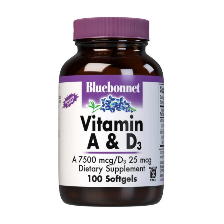 Bluebonnet Nutrition Vitamin A & D3 3000 mcg/10 mcg