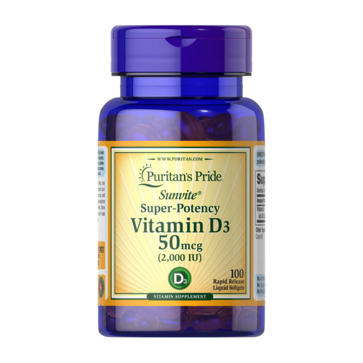 Puritan's Pride Vitamin D3 50mcg (2,000 IU)