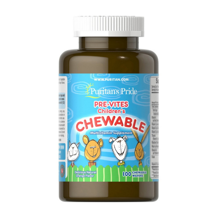 Puritan's Pride Pre-vites Childrens's Chewable 100 chewable waffers