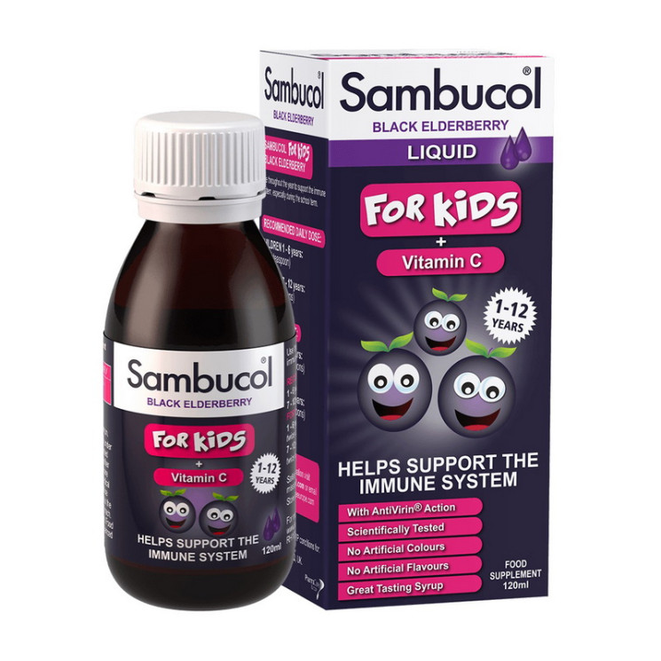 Sambucol Black Elderberry Liquid For Kids + Vitamin C