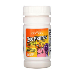 21st Century Zoo Friends with Extra C Children's Multivitamin